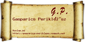 Gasparics Periklész névjegykártya